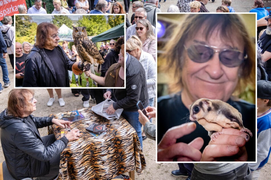 "Maschine" trifft "Maschinchen": Ex-Puhdys-Sänger besucht Patentier und begeistert zahlreiche Zoobesucher