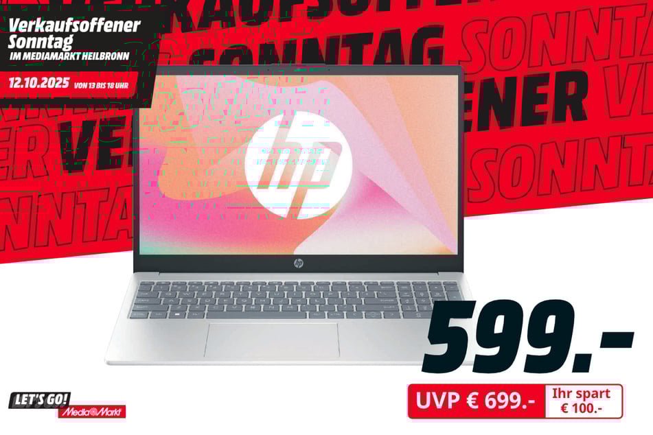HP-Notebook 15-fd0356ng für 599 statt 699 Euro.