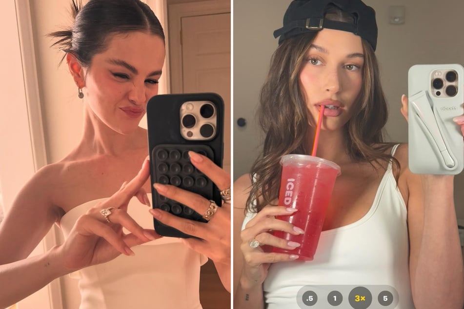 Selena Gomez has long been pitted against Hailey Bieber (r.) by fans, but the two have proved to be on good terms in recent years.