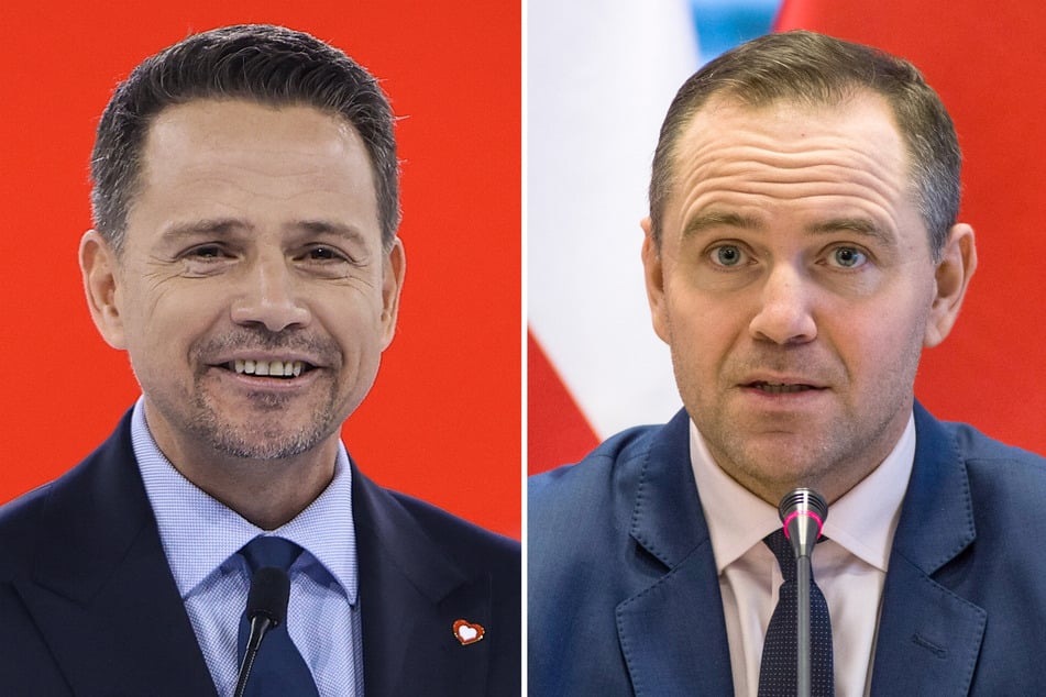 Der liberalkonservative Kandidat Rafal Trzaskowski (53, l.) und Karol Nawrocki (42) von der nationalkonservativen PiS.
