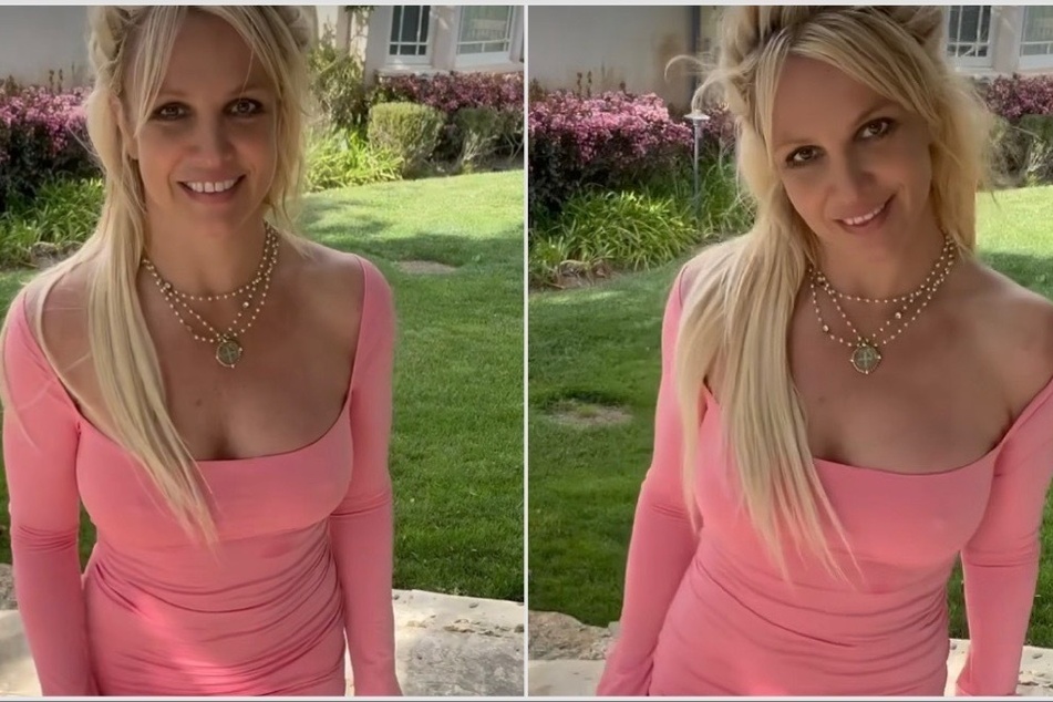 Britney Spears is living her life like it's golden in a Barbie-chic outfit in an Instagram video posted on Sunday.