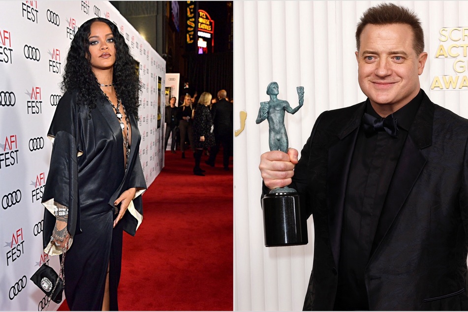 Rihanna (l) and Brendan Fraser are among the few first-time nominees that could win in big categories at this year's Oscars!