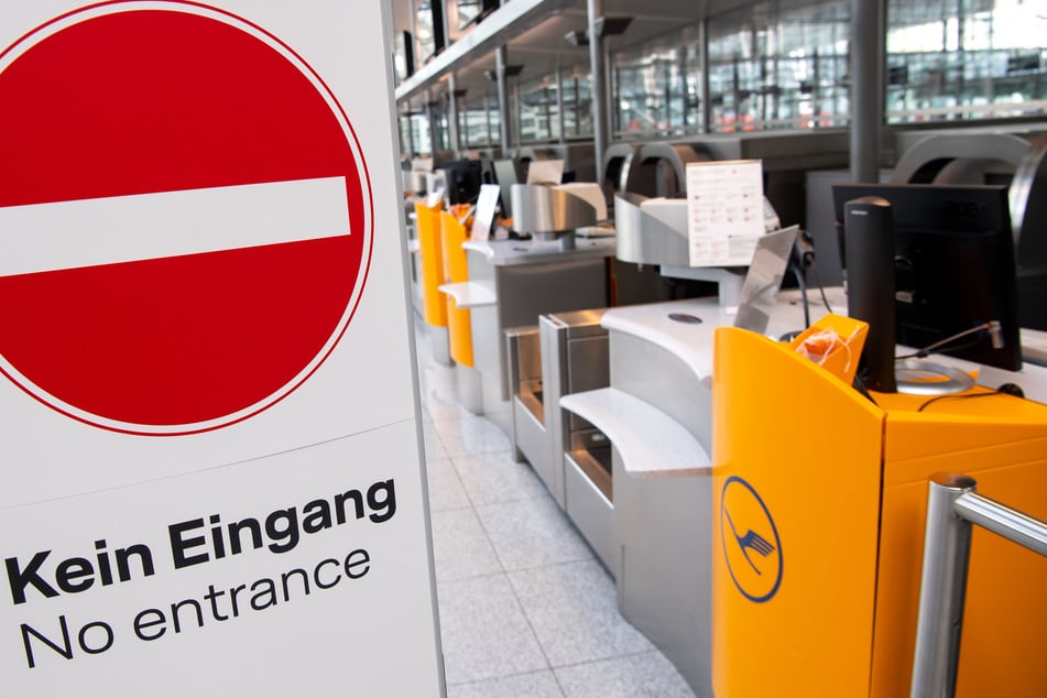 Lufthansa-Check-In-Schalter sind am Flughafen München geschlossen.