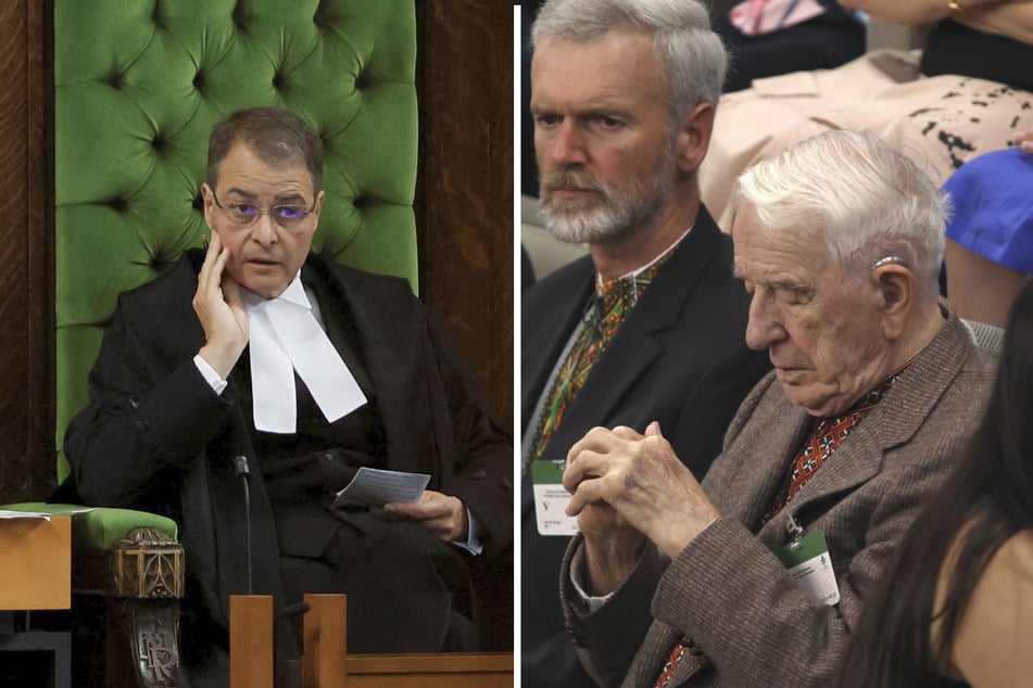 Anthony Rota (l.) resigned as speaker of Canada's parliament after he hailed Ukrainian Nazi veteran Yaroslav Hunka as a "hero."