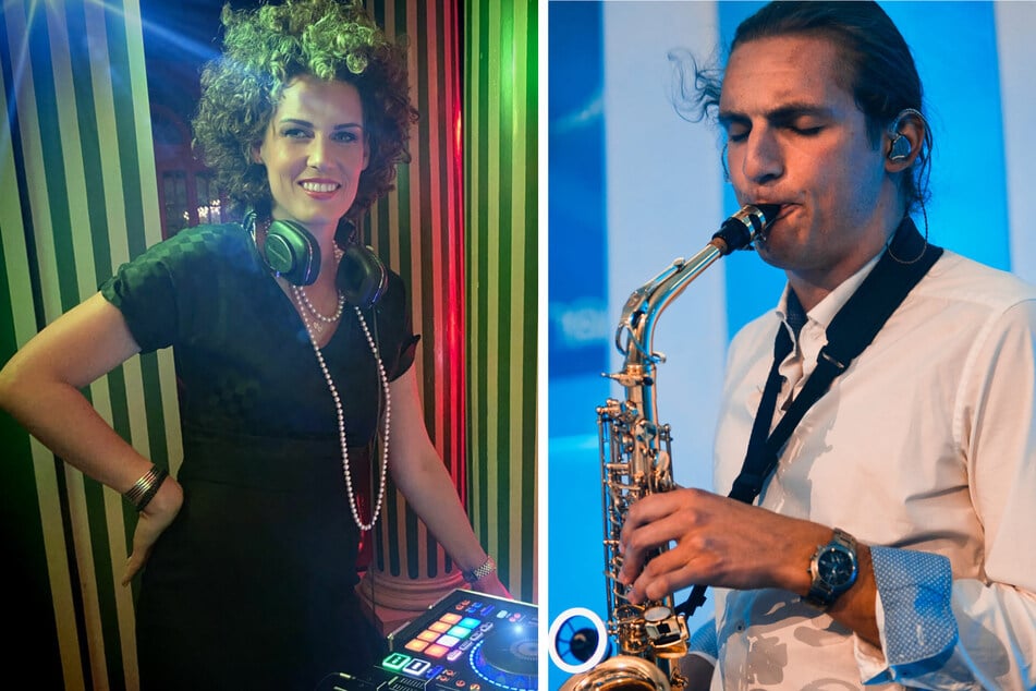 Gregor Findeisen mit seinem Saxofon und DJ Curly mit Alltime Party-Classics sorgen auf dem Schiff für ordentlich Stimmung.