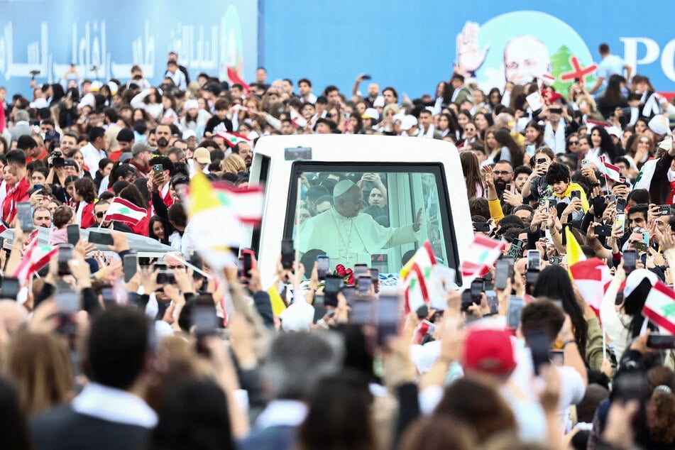 Pope Leo XIV addressed over 150,000 Catholics in Beirut on Tuesday, ending his first overseas trip with a call for peace.
