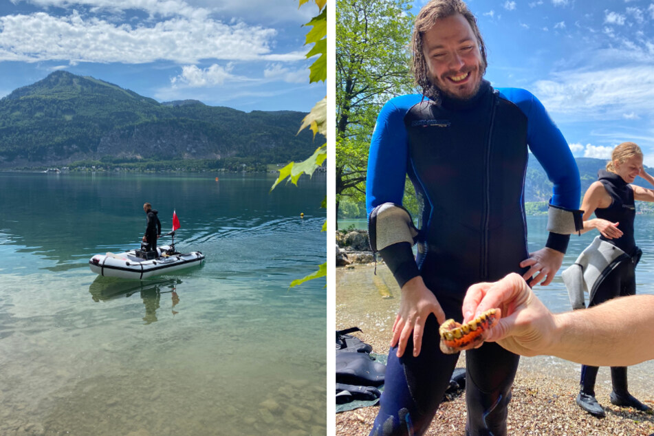 Bei der Aufräumaktion wurde auch ein Gebiss aus dem See gefischt.