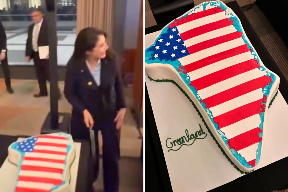 To celebrate the one-year anniversary of President Donald Trump's inauguration, a group of MAGA Republicans recently made a "Greenland cake."