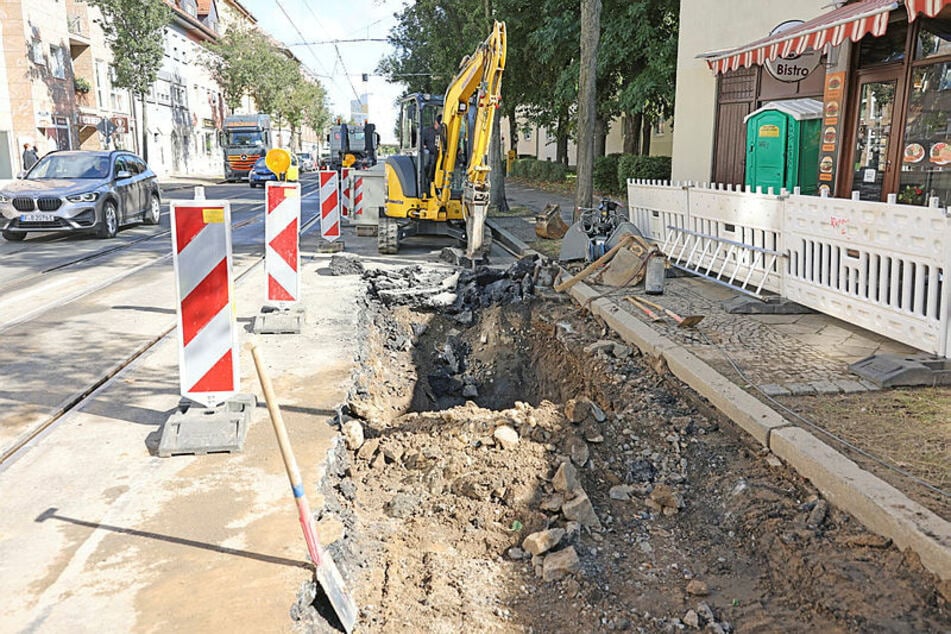 Die Mockauer Straße ist gesperrt.