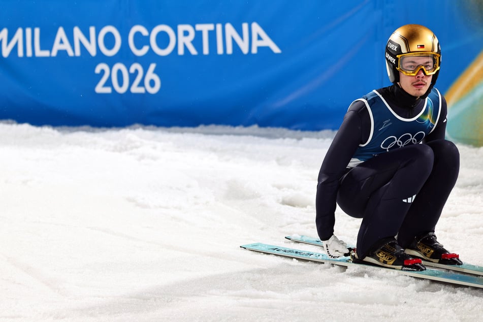 Gold-Helm Philipp Raimund konnte seinen Fabel-Sprung auf der Großschanze am Samstag vorerst nicht wiederholen.
