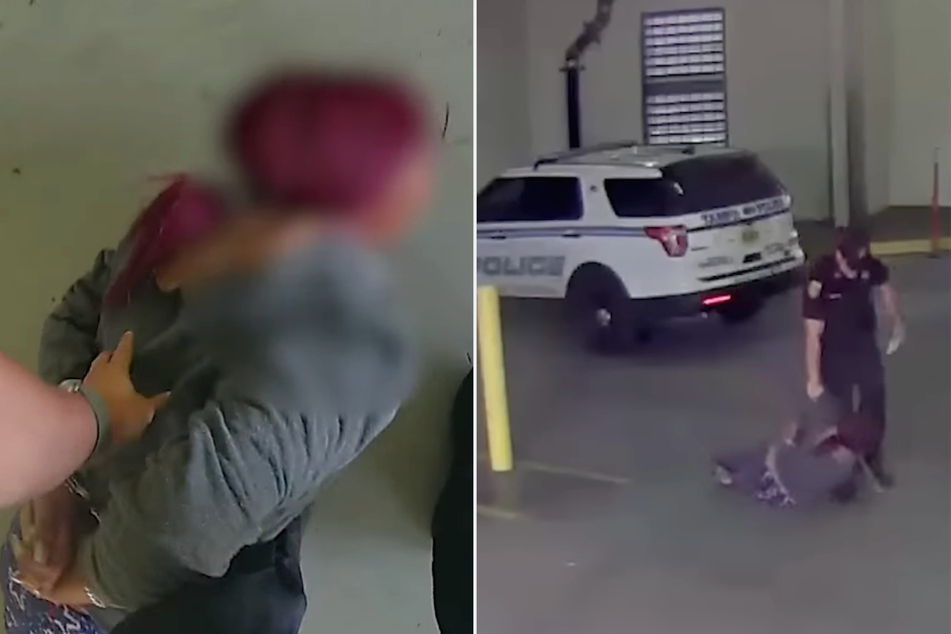 A Tampa Police Department officer was fired on Tuesday after dragging a detained woman across a concrete garage at central booking.