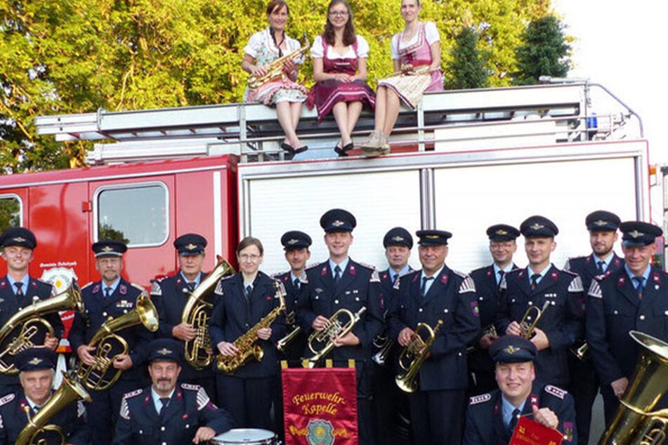 Am Sonntag (22.9.) mit am Start: die Feuerwehr-Kapelle Niederbobritzsch.