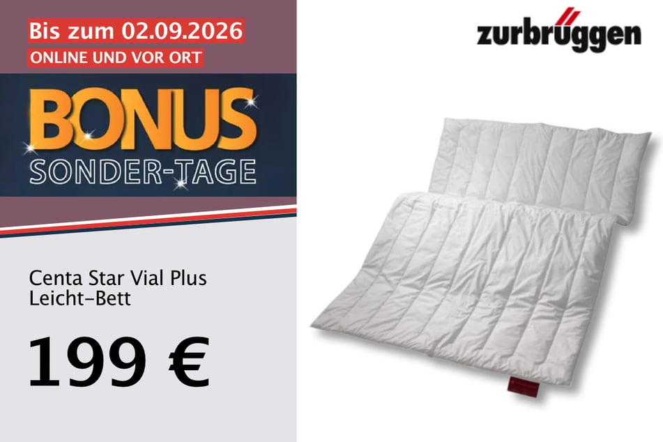 Das Centa Star Vial Plus Leicht-Bett
für nur 199 Euro.