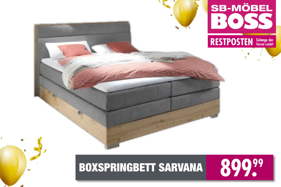 Boxspringbett Sarvana für 899,99 Euro.