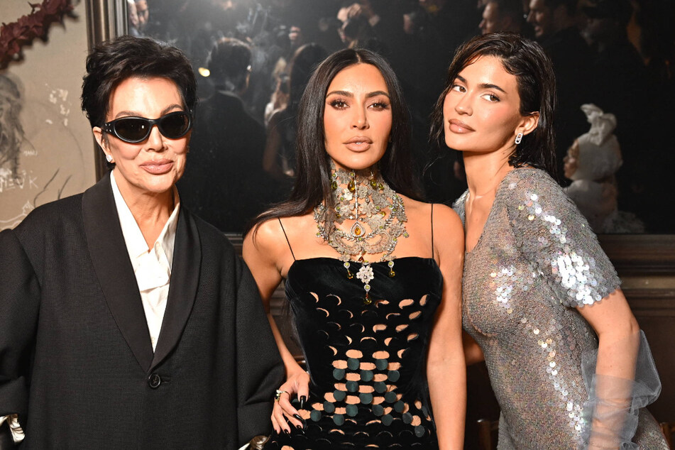 (From l to r) Kris Jenner, Kim Kardashian, and Kylie Jenner all stunned at the Maison Margiela show on Thursday.