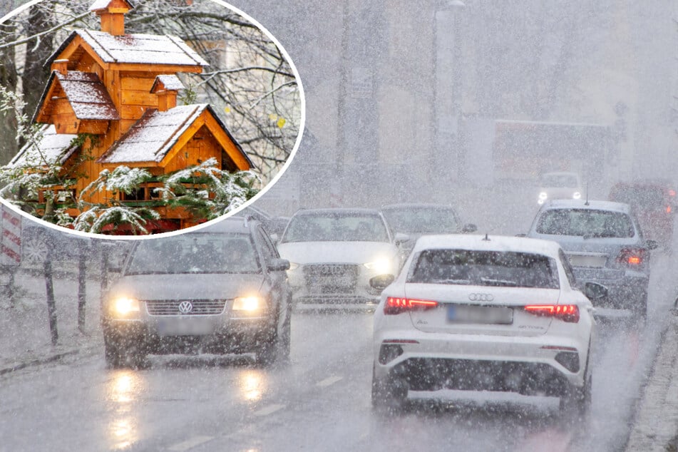 Erster Schnee im Erzgebirge: Polizei warnt vor Blitzeis