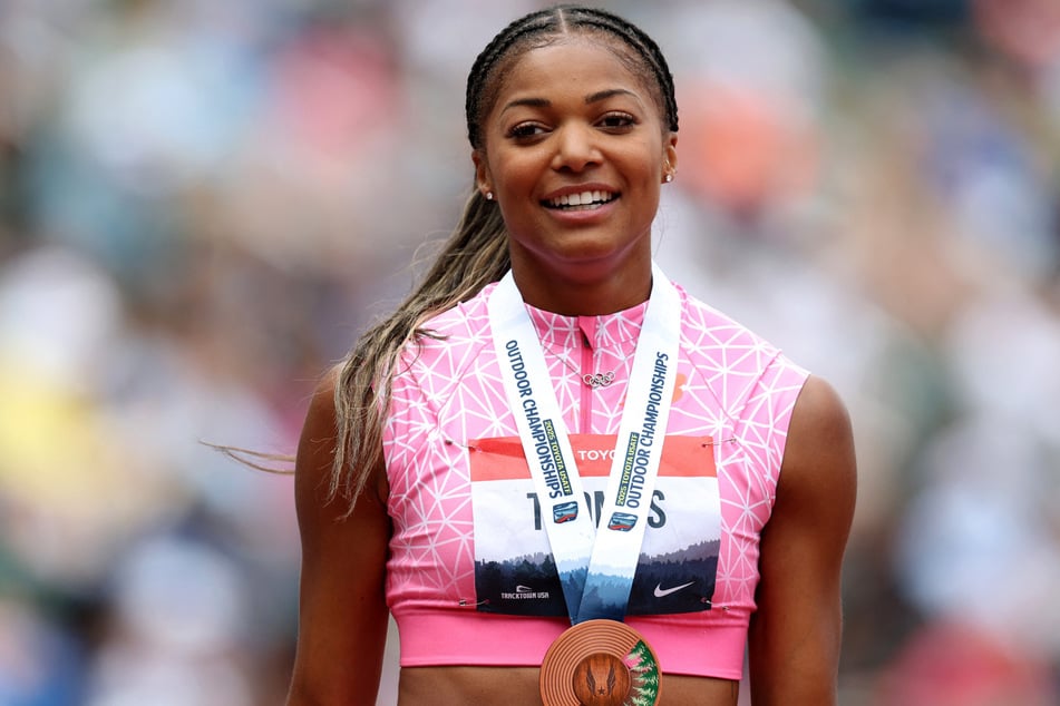 US Olympic 200m champion Gabby Thomas participated in this year's Grand Slam Track event.