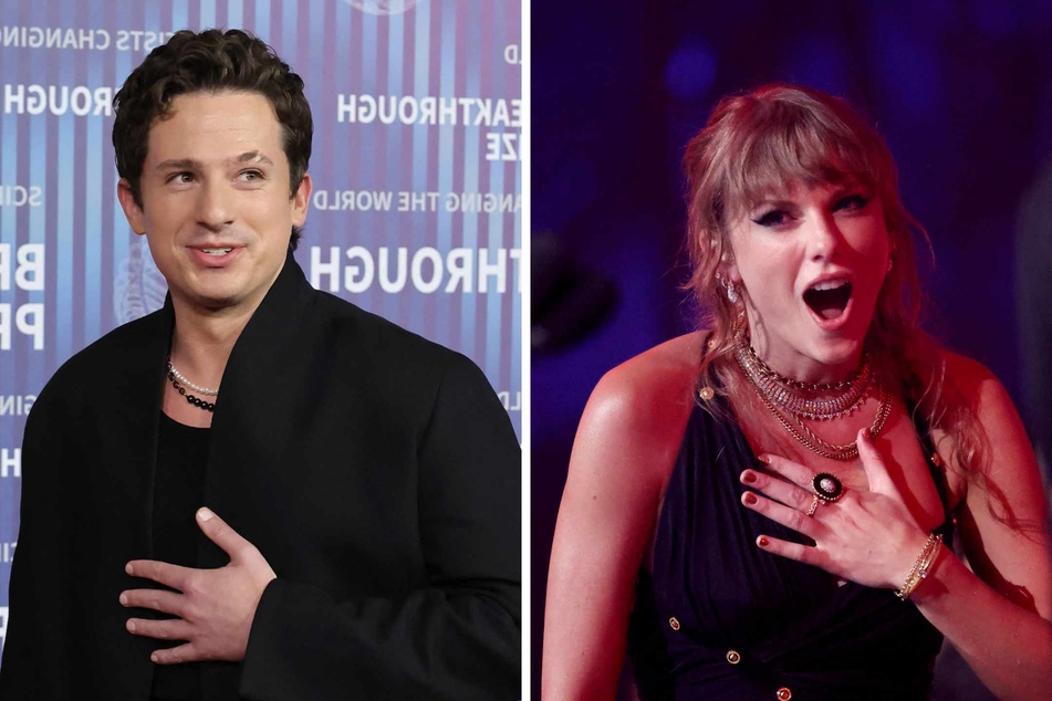 On Friday, Charlie Puth (l.) teased his new song Hero on TikTok days after responding to Taylor Swift's (r.) shoutout in the title track of her hit album, The Tortured Poets Department.