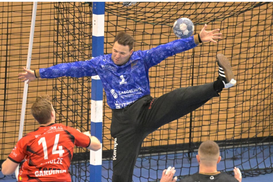 HCE-Keeper Marino Mallwitz glänzte mit 14 Paraden, hatte damit großen Anteil am Erfolg.