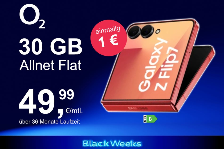 Das Samsung Galaxy Z Flip7 im o2 Mobile M für einmalig 1 Euro.