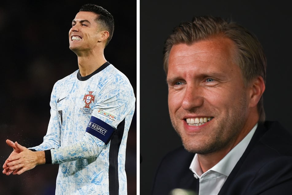 Cristiano Ronaldo (40, l.) wird sich sicherlich geärgert haben, an einem Punkt in seiner Karriere nicht zur SGE und Markus Krösche (44) gewechselt zu sein.