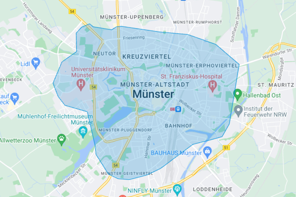 Liefergebiet Münster