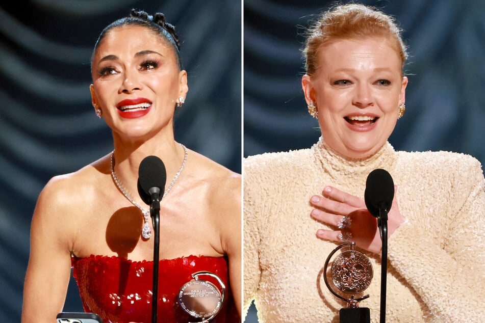 Nicole Scherzinger (l.) and Sarah Snook won Tonys for their performances in Sunset Boulevard and The Picture of Dorian Gray, respectively.