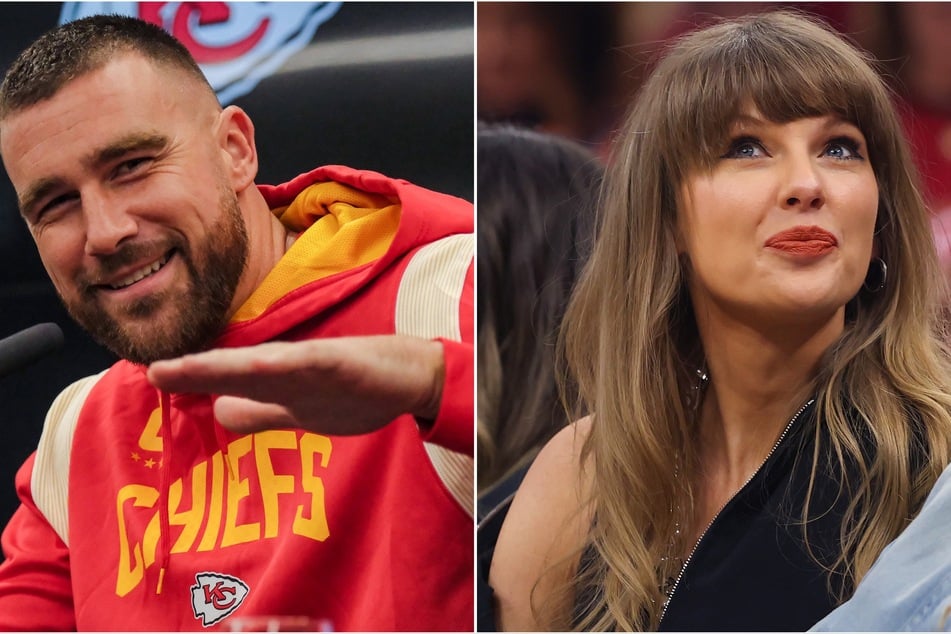 Taylor Swift (r) and Travis Kelce (l) ramp up wedding rumors as the latest reports confirm the two are hosting a rehearsal dinner at Madison Square Garden.