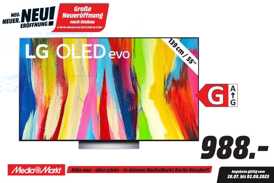 55-Zoll LG-Fernseher für 988 Euro.