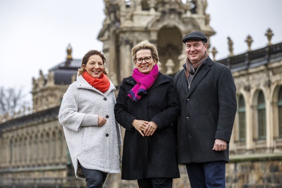 Die Gästezahlen für 2023 stimmen. Andrea Kis (50) vom Tourismusverband, Tourismusministerin Barbara Klepsch (58, CDU) und LTV-Präsident Jörg Markert (50, v.l.) sind zufrieden.