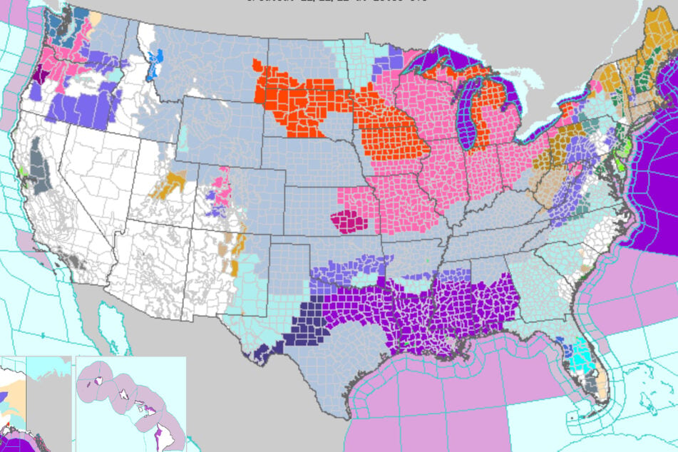 The winter weather fright before the 2022 holiday weekend is expected to affect most of the US.