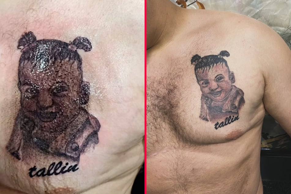 A sweet tattoo tribute to a girl called Tallia turned sour when it turned into more of a demon than a baby.