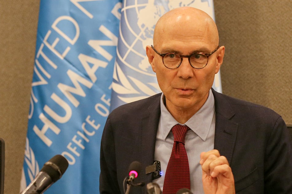 UN-Hochkommissar Volker Türk (61) spricht während einer Pressekonferenz in Beirut.