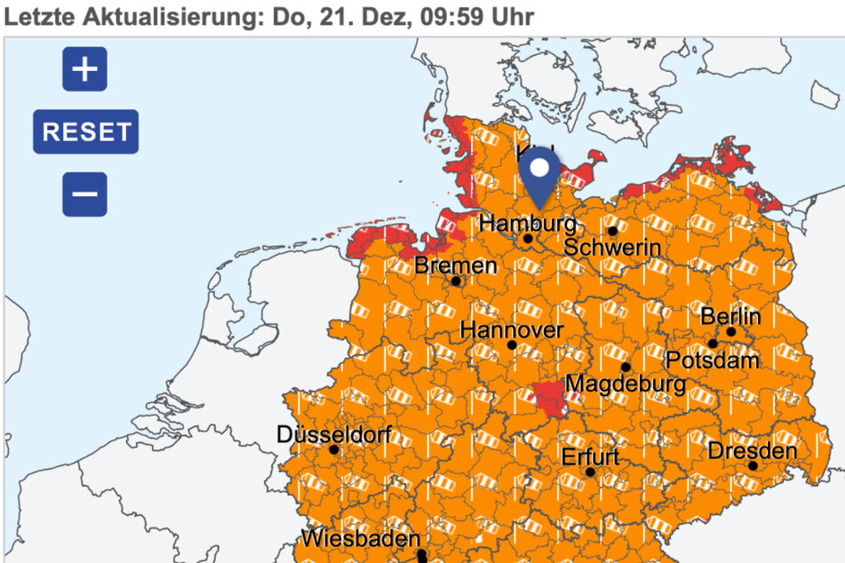 Ganz Deutschland soll vom Unwetter betroffen sein.