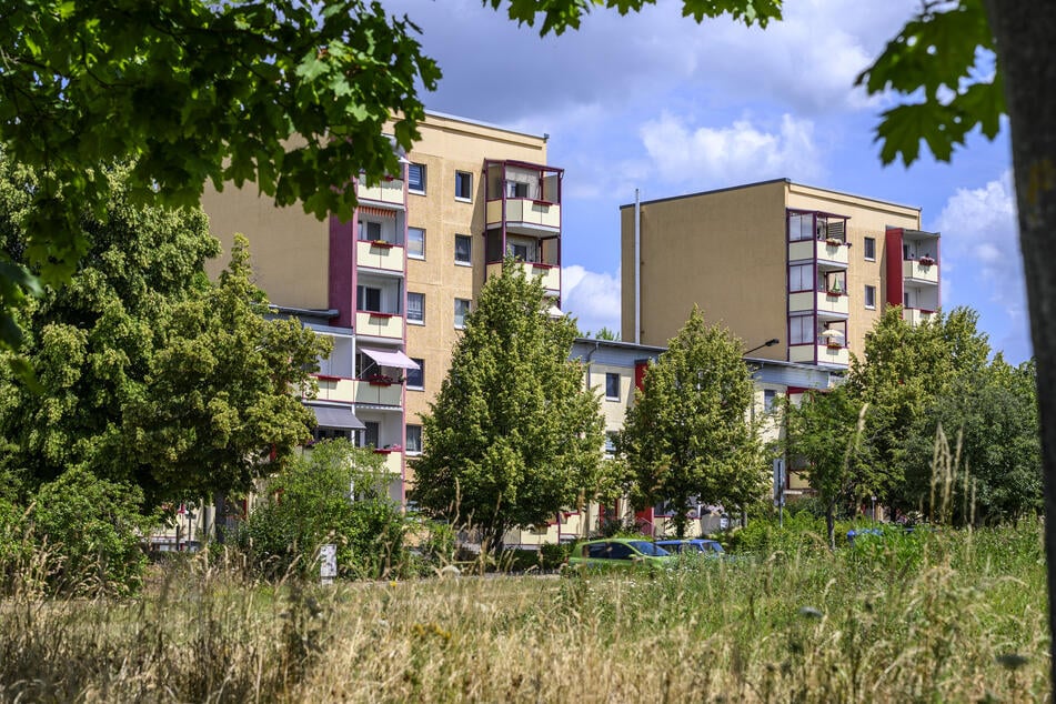 Etwa 100 Meter vom Camp entfernt liegt dieser Wohnblock.