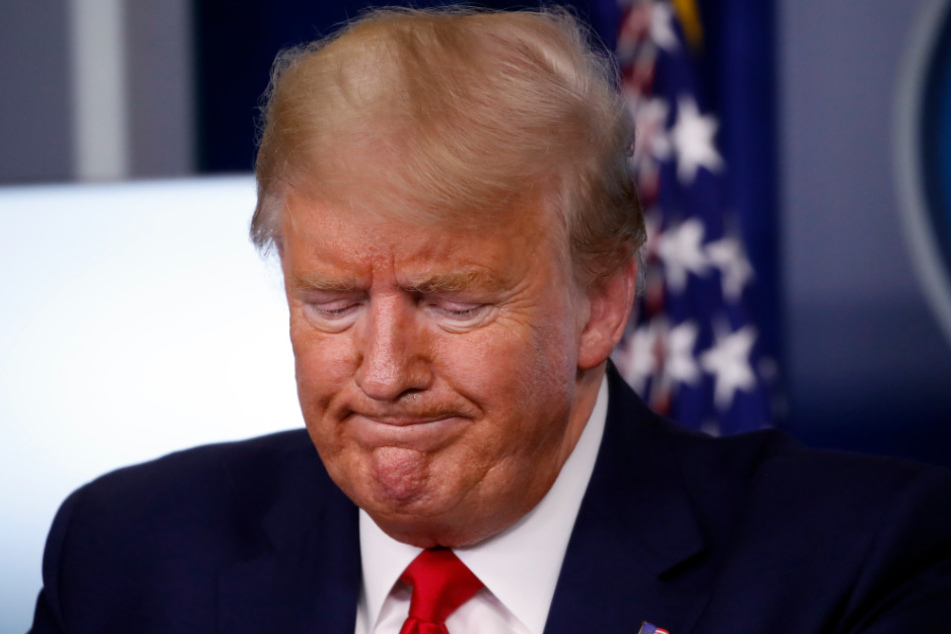 Donald Trump, Präsident der USA, während einer Pressekonferenz im Weißen Haus über das Coronavirus.