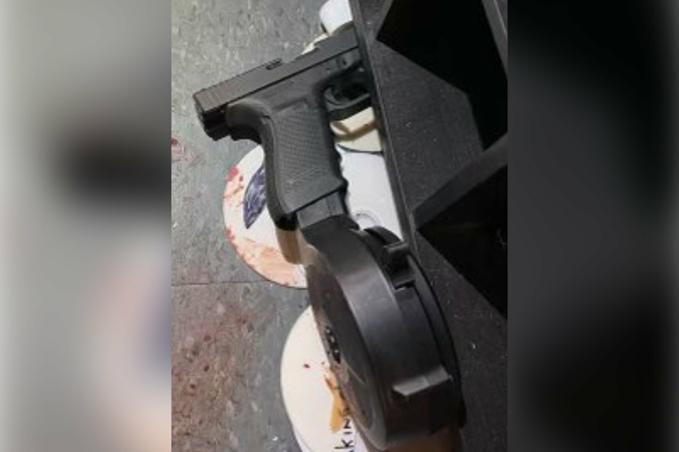 The NYPD published a photo of the murder weapon, which had been modified with a high-capacity magazine that holds up to 40 additional rounds.