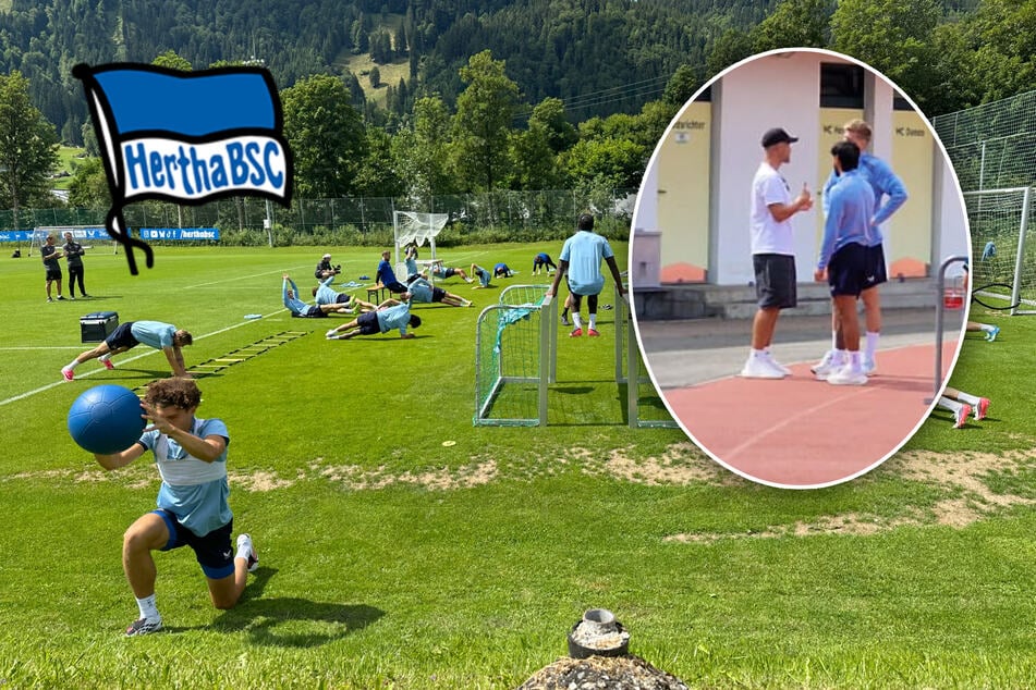 Hertha im Trainingslager: Ex-Stürmer stattet Alte Dame Besuch ab