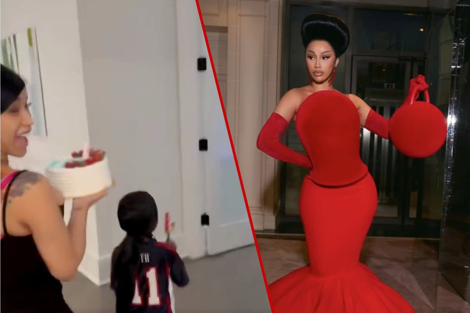 Cardi B dashes home for Kulture's Birthday!