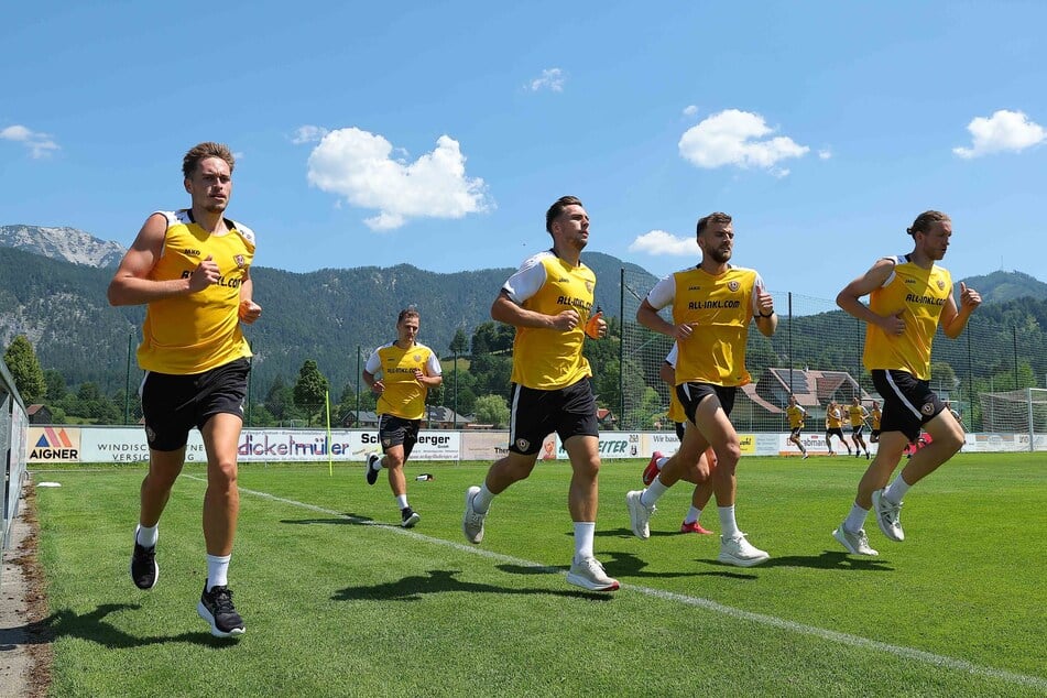 Nach 100 Minuten hartem Training mit Ball ging es noch an Steigerungsläufe.