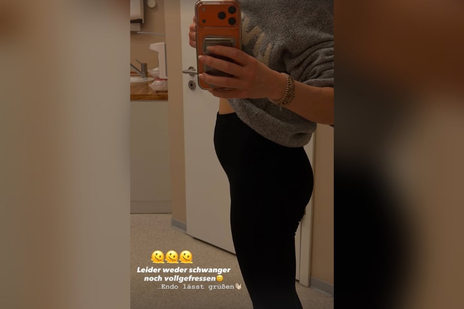 In ihrer Story zeigt sie ihren Followern die Ausmaße ihrer Beschwerden.