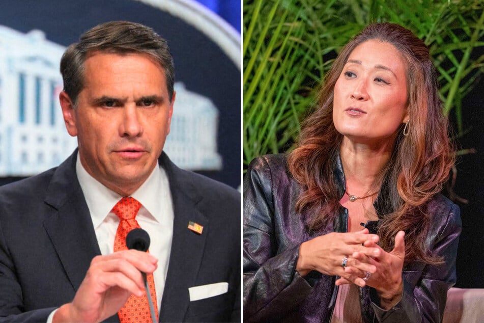 Journalist Katie Phang (r.) is suing President Donald Trump's interim Attorney General Todd Blanche (l.) for refusing to release the Epstein files in full.