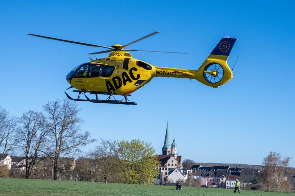Auch ein Rettungshubschrauber war im Einsatz.