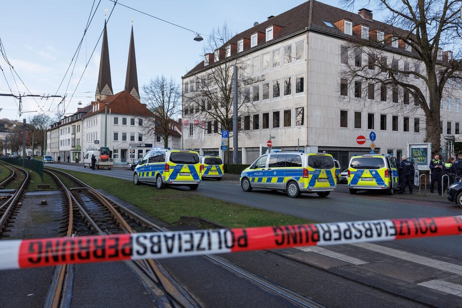 Der Bereich rund um das Landgericht Bielefeld wurde gesperrt.