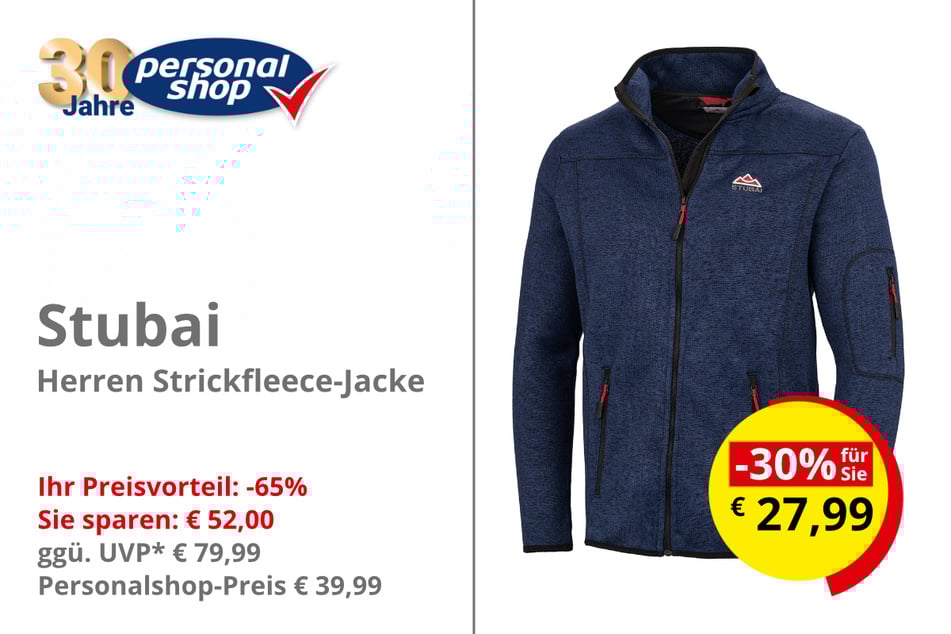 Stubai Herren Strickfleece-Jacke