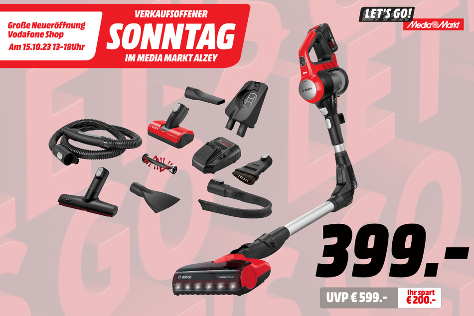 Bosch-Staubsauger für 399 statt 599 Euro.