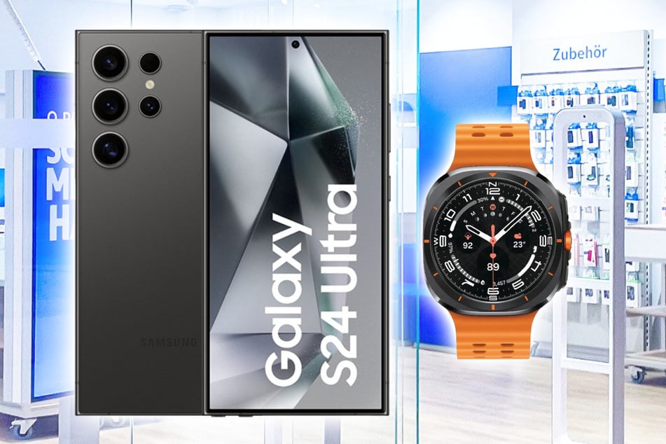 Das Samsung Galaxy S24 Ultra und die Galaxy Watch Ultra im o2 Mobile M mit 30 GB+ für einmalig nur 1 Euro.