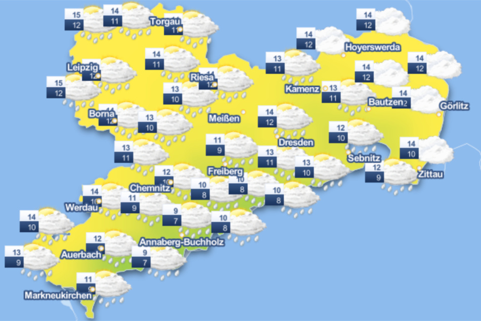 Doch schon ab Dienstag soll das Wetter wieder kühl und nass werden.