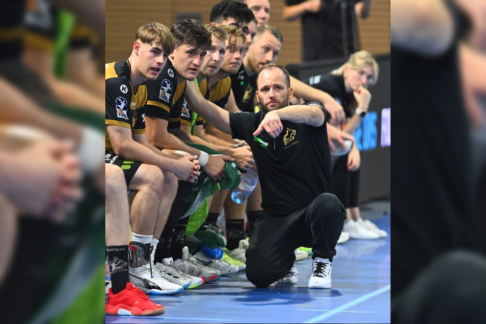 HCE-Coach André Haber (39, r.) hat seine Jungs auf die nächste schwere Aufgabe gegen Hagen eingestellt.