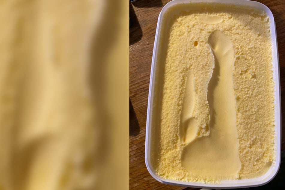 Calum Macdonald discovered this slippery pattern in his ice cream.
